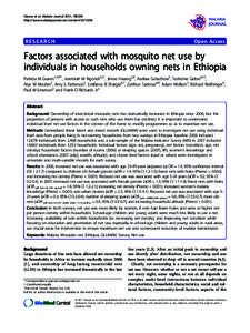 Graves et al. Malaria Journal 2011, 10:354 http://www.malariajournal.com/contentRESEARCH  Open Access