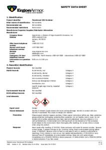 SAFETY DATA SHEET  1. Identification Product identifier  Penntrowel 250 Hardener