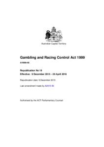 Gambling and Racing Control Act 1999