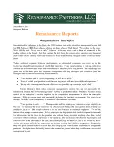 Renaissance Reports - Management Buy Outs Three Big Lies[removed]P0227629.DOCX;1)