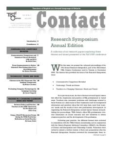 Contact: Research Symposium 2010