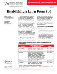 Establishing a Lawn From Sod - FSA-2042