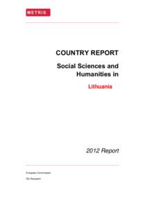 COUNTRY REPORT Social Sciences and Humanities in LithuaniaReport