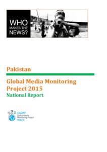 Pakistan Global Media Monitoring Project 2015 National Report  Acknowledgements