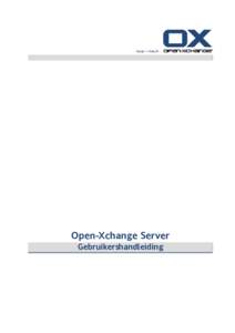 bla  Open-Xchange Server Gebruikershandleiding bla