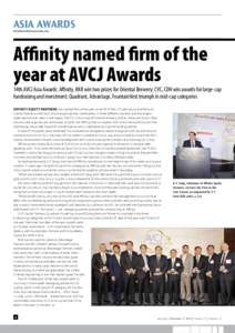 ASIA AWARDS [removed] Affinity named firm of the year at AVCJ Awards