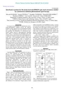 Photon Factory Activity Report 2009 #27 Part BSurface and Interface 2C/2008S2003  Interfacial reactions for Ru metal-electrode/HfSiON gate stack structures studied