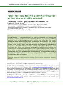 Impacts of shifting cultivation on biodiversity: a review of existing literature