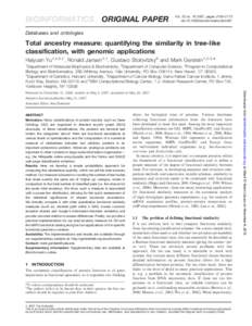 BIOINFORMATICS  ORIGINAL PAPER Vol. 23 no, pages 2163–2173 doi:bioinformatics/btm291