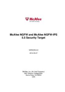 McAfee NGFW and McAfee NGFW-IPS 5.5 Security Target VERSION[removed]