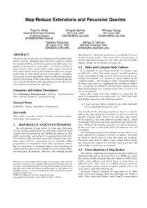 Recursion / Theoretical computer science / Computability theory / Functions and mappings / Relational algebra / Relational model / Datalog / Data Intensive Computing / Tuple / Mathematics / Computing / Software engineering