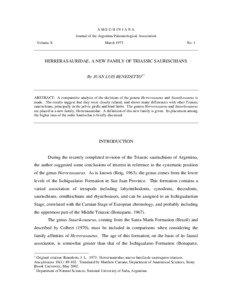 AMEGHINIANA Journal of the Argentina Paleontological Association Volume X