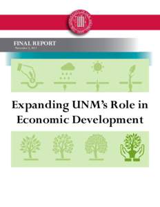 Final Report November 5, 2012 Expanding UNM’s Role in Economic Development
