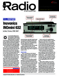 www.RadioMagOnline.com Reprinted from APRIL 2012 THE RADIO TECHNOLOGY LEADER  Displays essential RDS