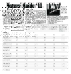 Voters’ Guide ‘11 Dear Voters: The League of Women Voters of Greater Hartford (LWVGH) is pleased to bring you the 2011 Voters’ Guide for the West Hartford municipal election in cooperation with LIFE Publications. T