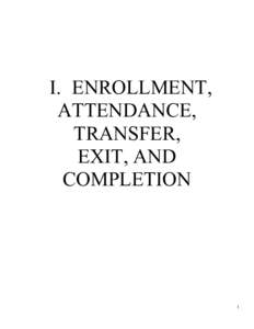 Microsoft Word - I Enrollment, Attendance, transfer, exit and completion