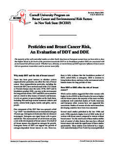 Revised, MarchFACT SHEET #2 Cornell University Program on Breast Cancer and Environmental Risk Factors in New York State (BCERF)