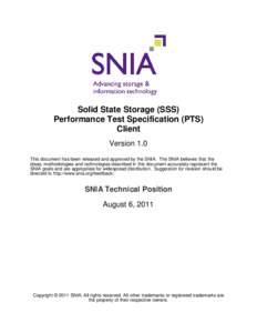 Solid State Storage Perfomance Test Specification Client v1.0