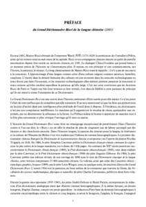 PRÉFACE du Grand Dictionnaire Ricci de la langue chinoiseEn mai 1601, Matteo Ricci obtenait de l’empereur Wanli 萬曆 (la permission de s’installer à Pékin, ainsi qu’un terrain situé au sud-