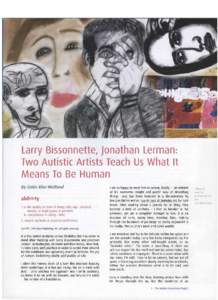 larry Bissonnette., Jonathan Lerman: Two Autistic Artists Teach Us What It Means To Be Human By Estee Klor-Wolfond  abil-i-ty