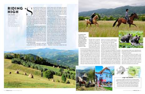 Rid i ng hig h LISA YOUNG REVELS IN THE PLEASURES OF EXPLORING TRANSYLVANIA’S