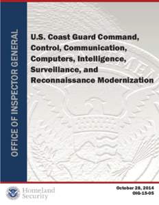 OIG[removed]USCG C4, Intelligence, Surveillance, and Reconnaissance Modernization (rpt)