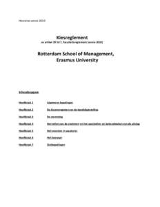 Herziene versieKiesreglement ex artikel 29 lid 7, Faculteitsreglement (versieRotterdam School of Management,
