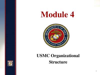 Module 4  USMC Organizational Structure 1