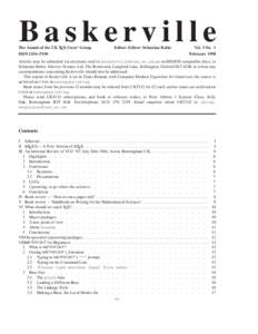 Baskerville  The Annals of the UK TEX Users’ Group Editor: Editor: Sebastian Rahtz
