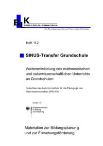 Gutachten des IPN Kiel: SINUS-Transfer Grundschule