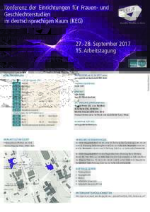 Konferenz der Einrichtungen für Frauen- und Geschlechterstudien im deutschsprachigen Raum (KEG) Gender Studies in Köln