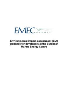 Sustainability / Renewable energy in Scotland / Natural environment / European Marine Energy Centre / Environmental management / Technology assessment / Environmental impact assessment / Marine energy