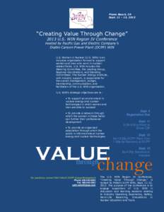 Pismo Beach, CA Sept. 11 – 13, 2013 “Creating Value Through Change” 2013 U.S. WIN Region IV Conference