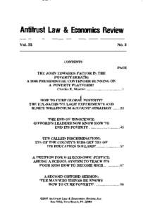Antitrust Law & Economics Review No. 3 Vol. 33  CONTENTS