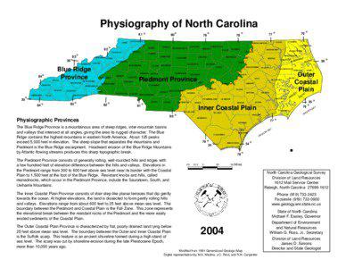 Physiography of North Carolina 81 ASHE