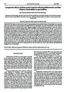 Journal of Vector Ecology	  114 June 2009