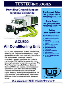 Providing Ground Support Solutions Worldwide Equipment Sales Tel: (Fax: (
