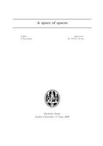 A space of spaces  Author: