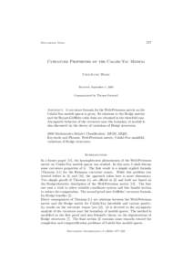 577  Documenta Math. Curvature Properties of the Calabi-Yau Moduli Chin-Lung Wang