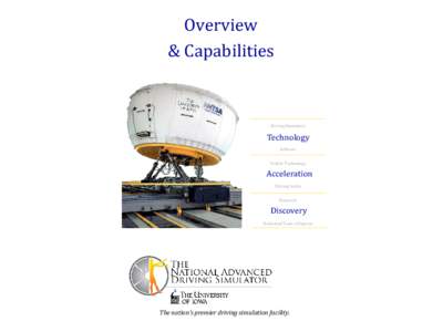 Overview & Capabilities Driving Simulators Technology Software