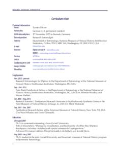 Torsten Dikow – Curriculum vitae – 24 November[removed]Curriculum vitae Personal information Name Nationality