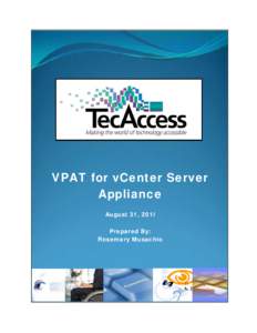 vCenter Server Appliance VPAT: VMware, Inc.