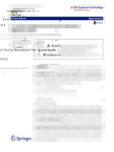 A Trotter-Kato theorem for quantum Markov limits