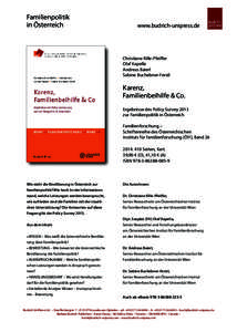 Familienpolitik in Österreich www.budrich-unipress.de  Christiane Rille-Pfeiffer