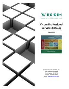 Vicom Professional Services Catalog August 2013 Vicom Computer Services, Inc. 400 Broadhollow Road