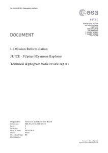 JUICE/Laplace Reformulation Review - Part A