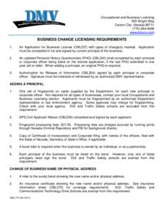 OBL270 Business Change Licensing Requirements