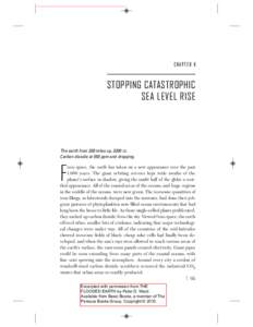 CHAPTER 8  STOPPING CATASTROPHIC SEA LEVEL RISE  The earth from 200 miles up, 3200 CE.