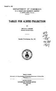 Tables for Albers projection
