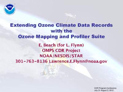 Extending Ozone Climate Data Records with the Ozone Mapping and Profiler Suite 1